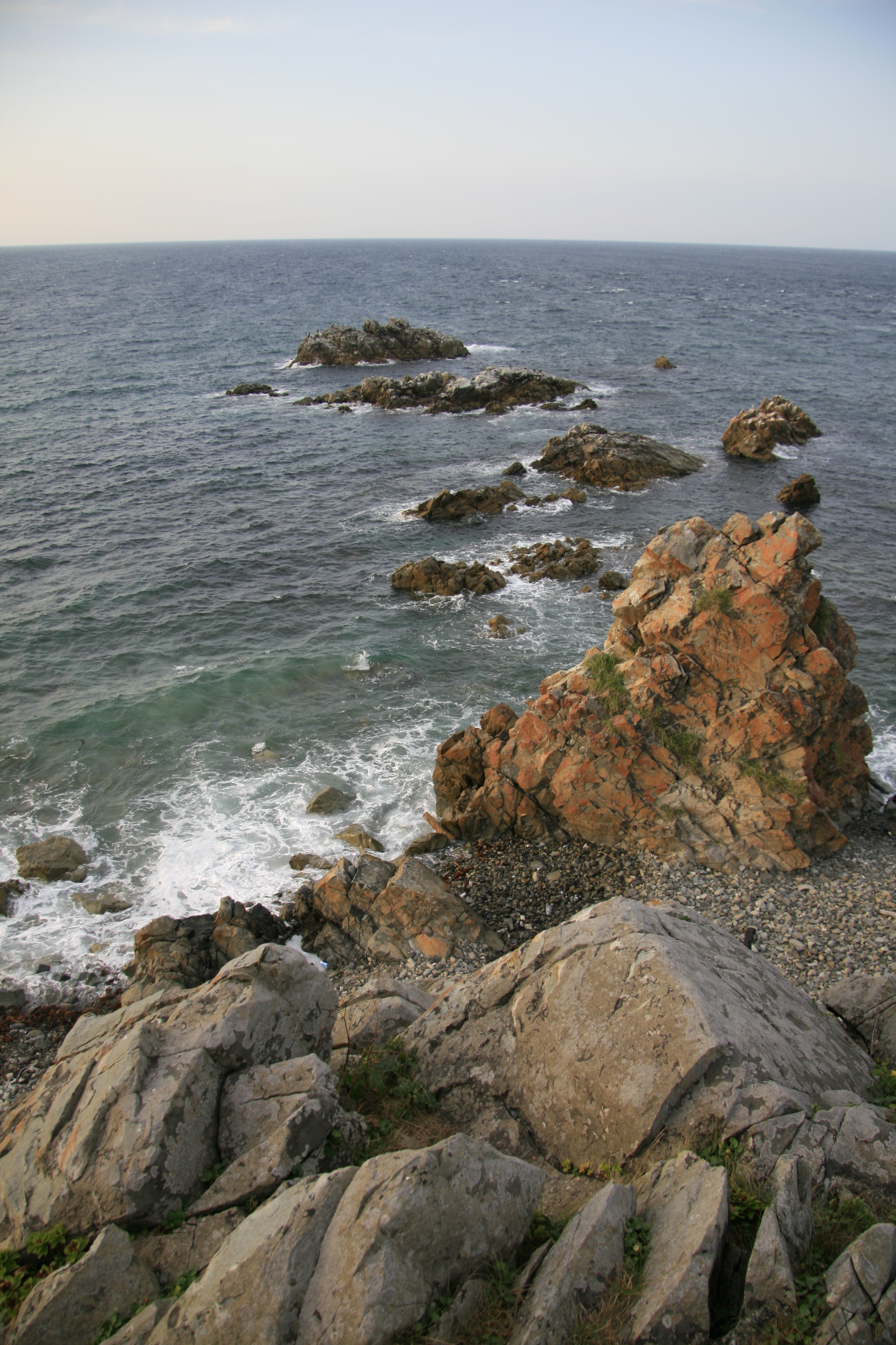 Rocky coastline at Cape Shiriyazaki